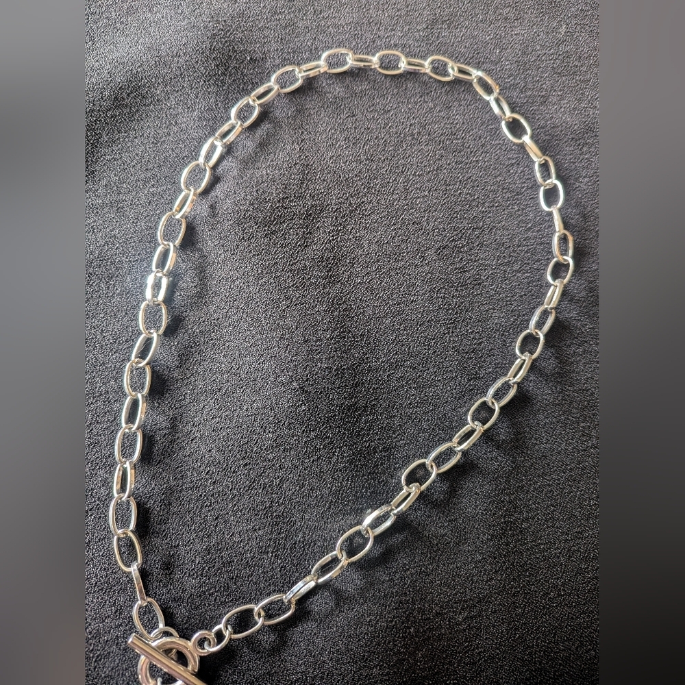 Pink Heart Charm With Chunky Linked Chain - Picture 5 of 5